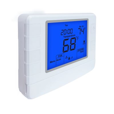 EM.HEAT System Operation Mode Heat Pump Thermostat with ±1°C Accuracy and Long-Lasting White Design