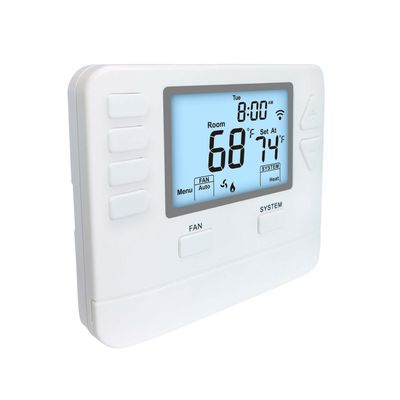 Riseem 2H/2C Heat Pump 7 Day Programmable Thermostat with Physical Dimensions 4.72" W X 3.85" H X 1.02" D