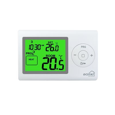DC 2x AAA 1.5V Alkaline Batteries Powered Boiler Programmable Room Thermostat Featuring NTC Sensor Type and Low Standby Lighting Current Under 7mA for Heating Control