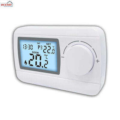 Programmable 7 DAY Digital Thermostat Controller Utilizing 2 AA Size Battery Supply Providing Temperature Control for Commercial