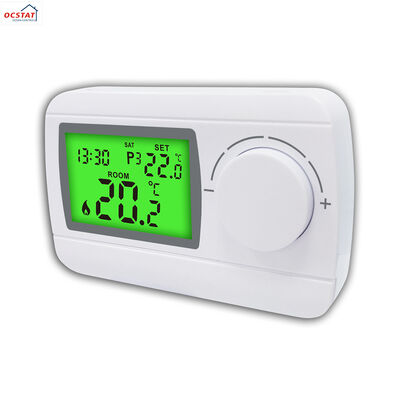 230V Heating and Cooling Digital Room Boiler Thermostats Offering 7 Day Programmable Scheduling Ideal for Energy Management Systems