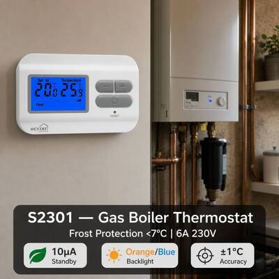 230V Non Programmable Boiler Heating Thermostat simple installation process reducing labor costs and downtime during HVAC system upgrades
