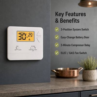 Miuputake ABS Housing Material Wired Programmable Thermostat The Ultimate Solution for Home Temperature Control