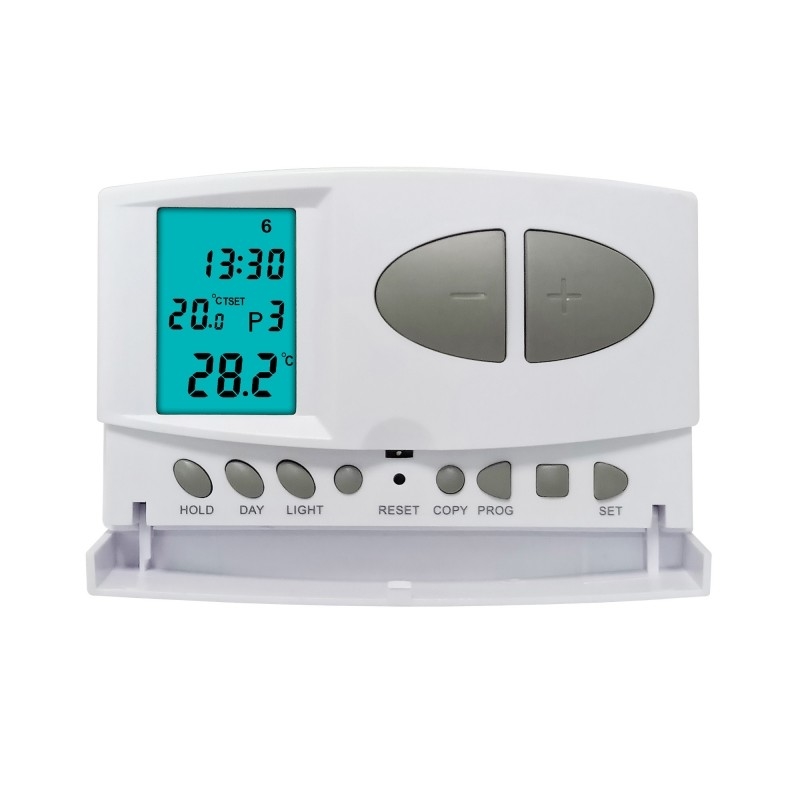 Riseem Weekly Programmable Manual Override Mode Digital LCD Display Thermostat