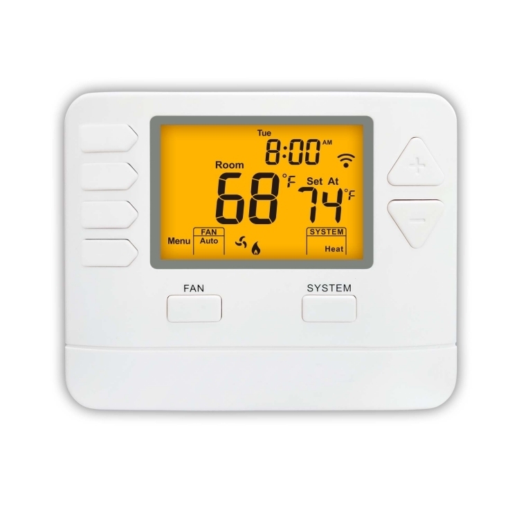 Large LCD Display Adjustable WIFI TUYA Smart 7 Day 1 Heat 1 Cool Thermostat For Temperature Control