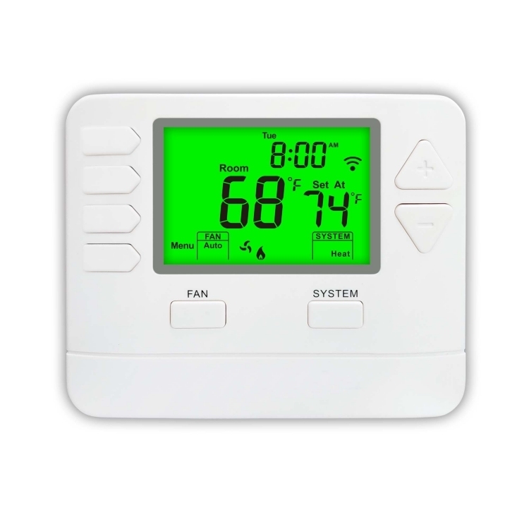 Riseem Energy-Saving 7 Day Programmable Thermostat for HVAC System Mounts On Wall Or Junction Box 4.72" W X 3.85" H X 1.02" D
