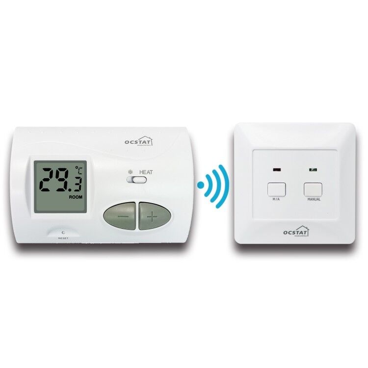 LCD Display Wireless Boiler RF Heating Thermostat Equipped with Load Rating 6 2A Supporting Energy Management in Commercial Buildings