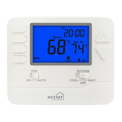 Riseem 1 Heat / 1 Cool Программируемый 24В термостат AC для дома с системой HVAC