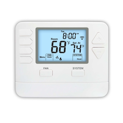 Кондиционер Riseem Smart WIFI Цифровой программируемый Alexa Домашний термостат HVAC STN705W 24В Белый ABS