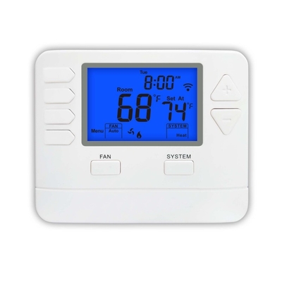 Riseem WiFi Работа с Alexa ABS 24V LCD HVAC Цифровое 7 дней Программируемое управление WiFi Домашний термостат для системы HVAC