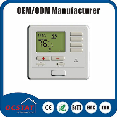 Топление и охлаждая Programmable термостата комнаты 24V цифров дисплея LCD регулировки управляемое в режиме меню