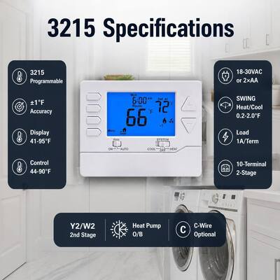 Riseem 2 Heat 2 Cool 24V Программируемый электронный термостат комнаты