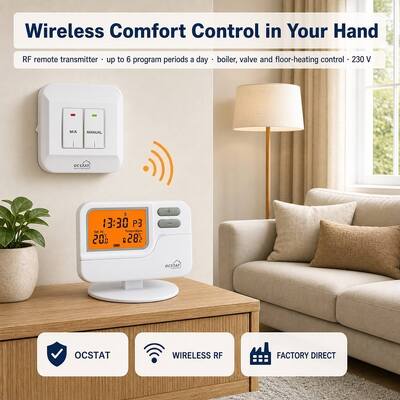 Riseem White Shell Батарея Цифровая комната Программируемый термостат 7 дней с системами HVAC